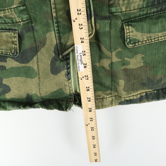 Free People Seize The Day Jacket Womens Medium Green Camo Utility Military - Picture 6 of 9